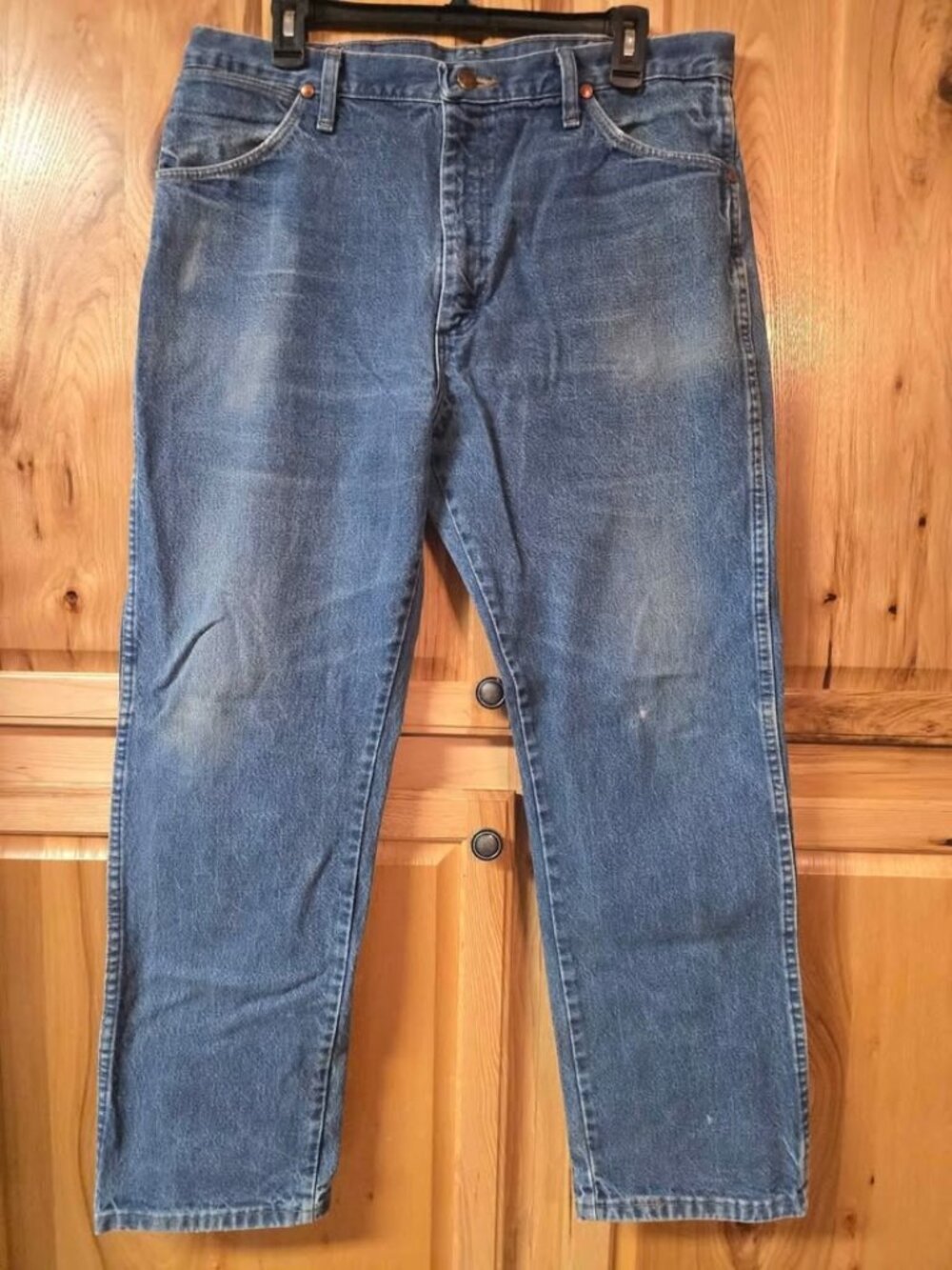 Vintage Wrangler Denim Jeans Mens 36x30 13MWZPW Cowboy Cut Relaxed Fit (J) F8
